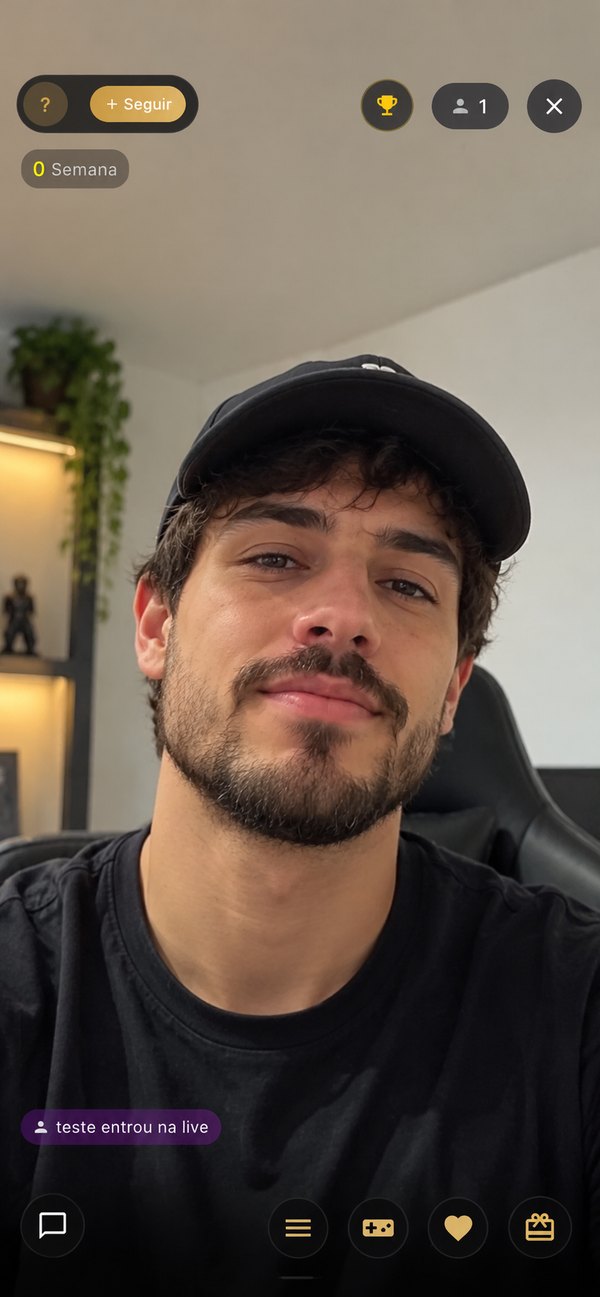 Live sendo assistida no Meow Live